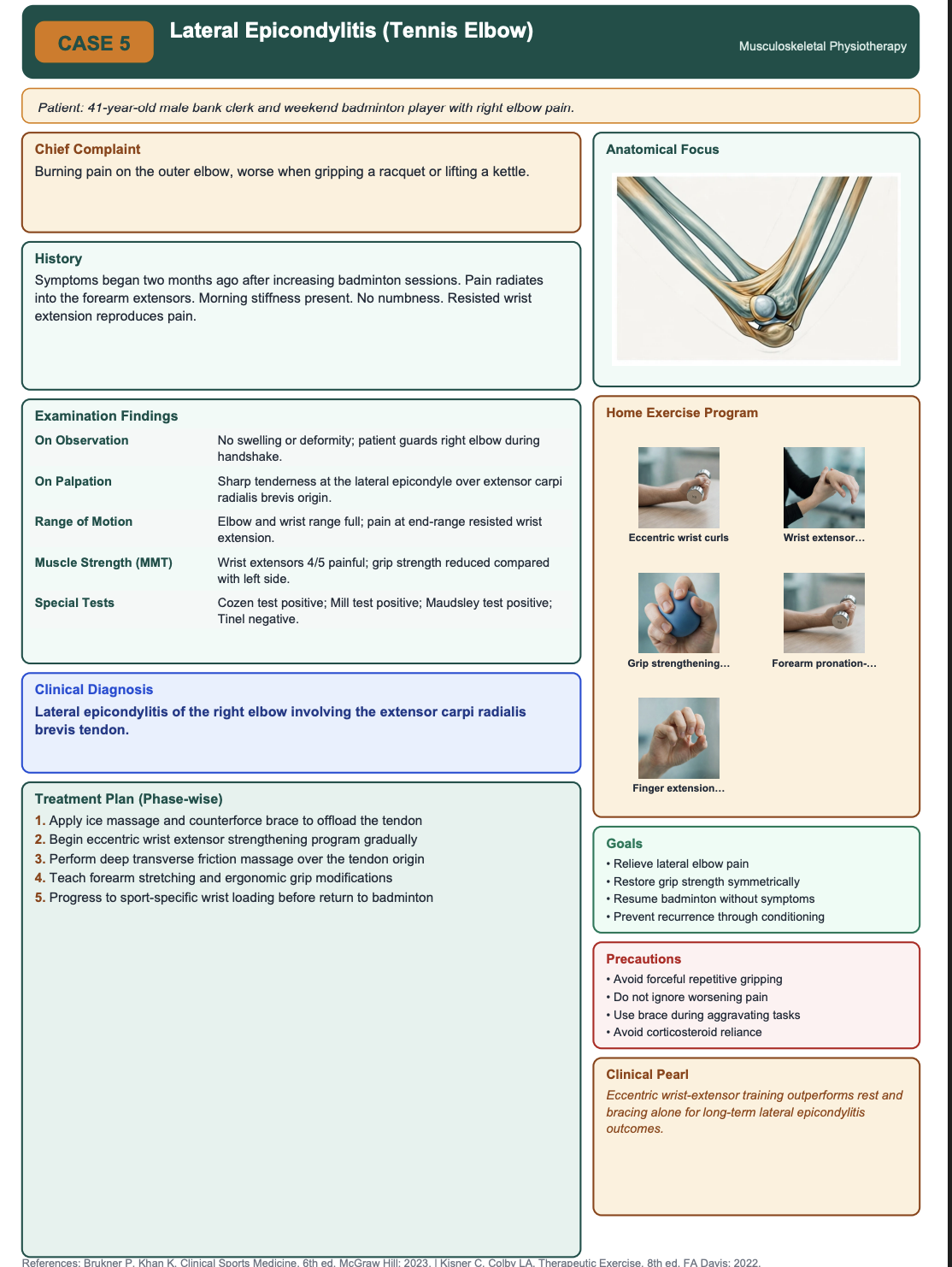 Case 5 · Tennis Elbow