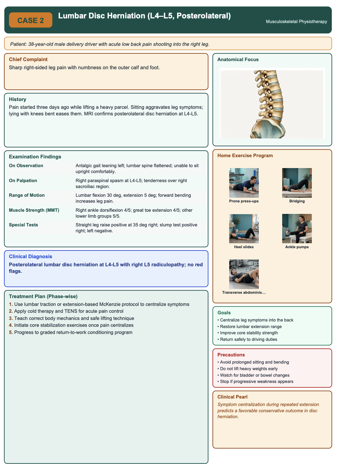Case 2 · Lumbar Disc Herniation